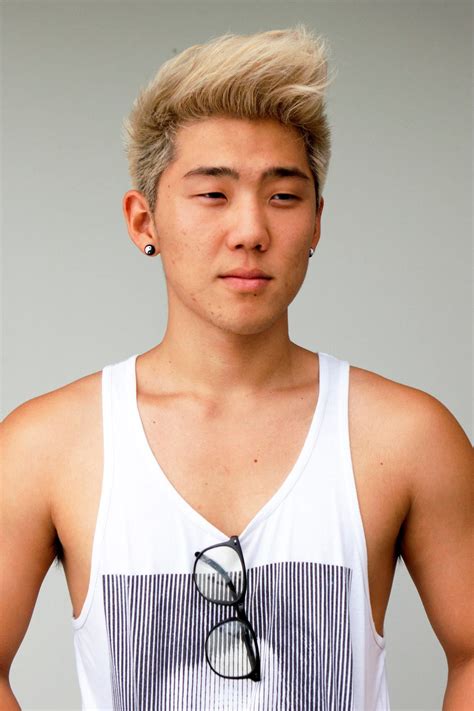 haircuts for asians men|asian man with blonde hair.